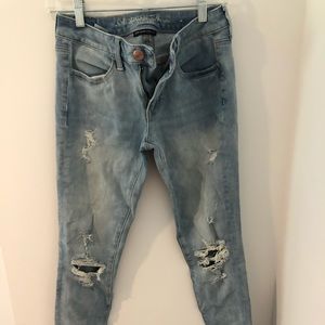 distressed american eagle jeans
